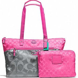 coach foldable nylon tote